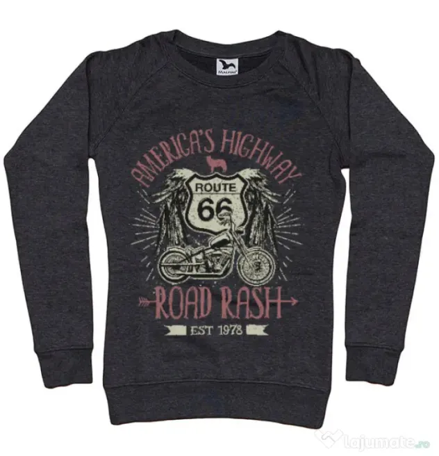 Bluza ADLER dama Highway 66 Negru melanj