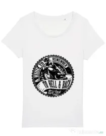 Tricou STANLEY STELLA dama A ride to remember Alb