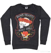 Bluza ADLER dama Brave hearts Negru melanj