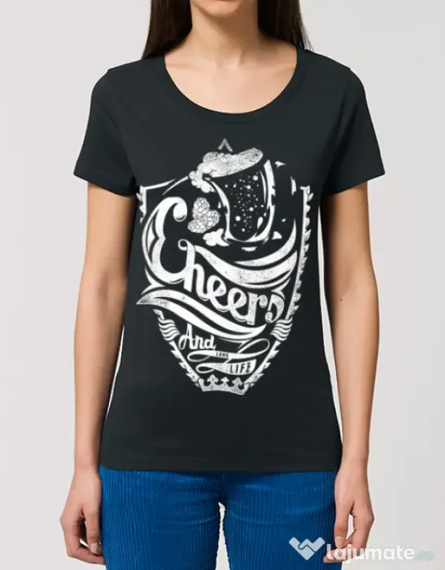 Tricou STANLEY STELLA dama Cheers Negru