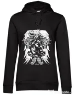 Hoodie dama cu gluga Ghost rider Negru