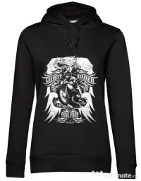 Hoodie dama cu gluga Ghost rider Negru