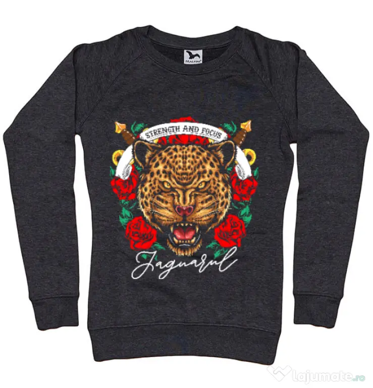Bluza ADLER dama Strenght and focus Negru melanj