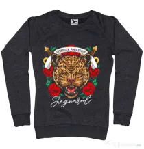 Bluza ADLER dama Strenght and focus Negru melanj