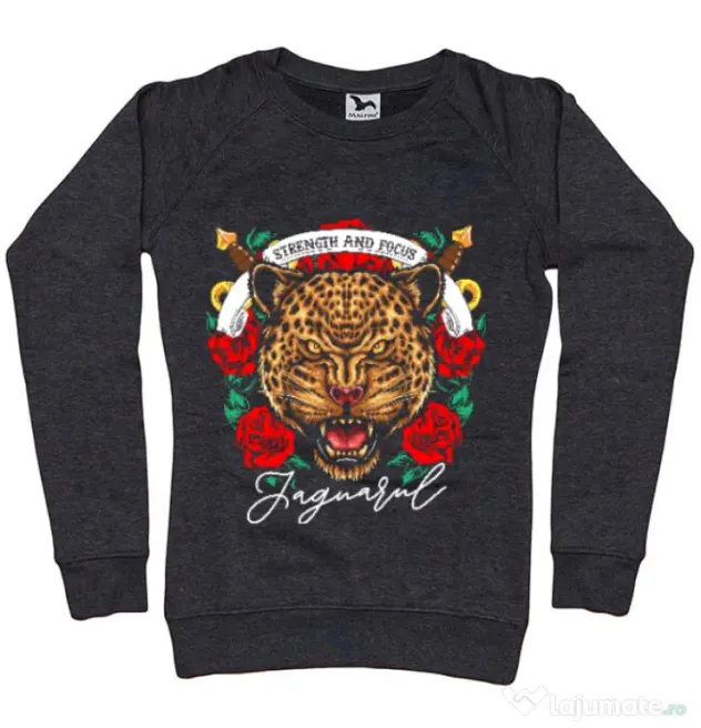 Bluza ADLER dama Strenght and focus Negru melanj