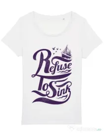Tricou STANLEY STELLA dama Refuse to sink Alb