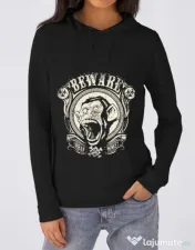 Hoodie dama cu gluga Urban monkey Negru