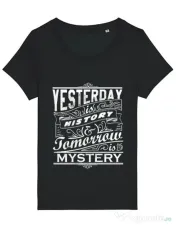Tricou STANLEY STELLA dama Yesterday is history Negru
