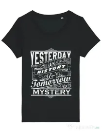 Tricou STANLEY STELLA dama Yesterday is history Negru
