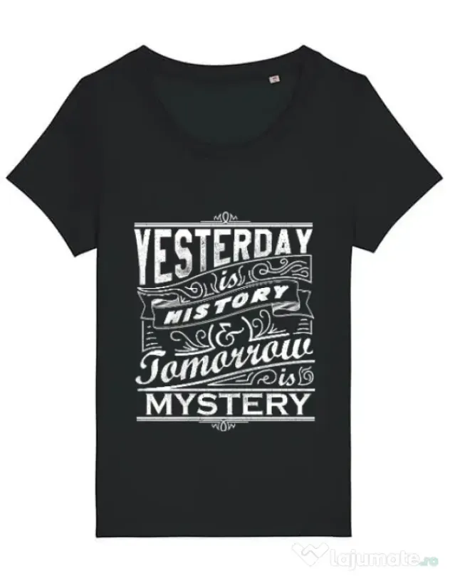 Tricou STANLEY STELLA dama Yesterday is history Negru