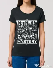 Tricou STANLEY STELLA dama Yesterday is history Negru