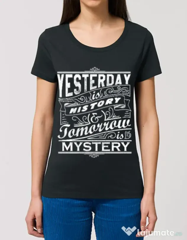 Tricou STANLEY STELLA dama Yesterday is history Negru