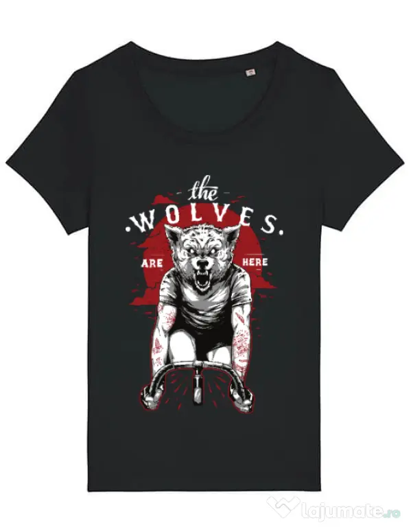 Tricou STANLEY STELLA dama The wolves are here Negru