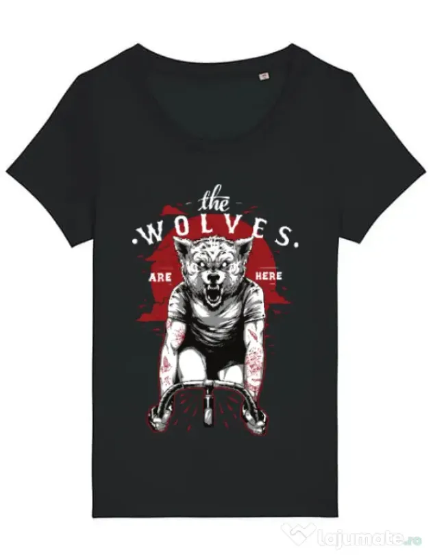 Tricou STANLEY STELLA dama The wolves are here Negru