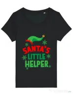 Tricou STANLEY STELLA dama Santas little helper Negru