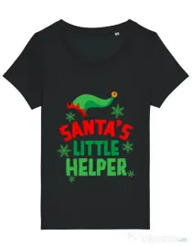 Tricou STANLEY STELLA dama Santas little helper Negru