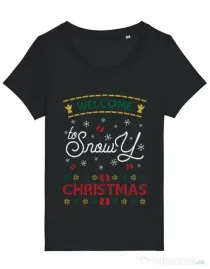 Tricou STANLEY STELLA dama Snowy Christmas Negru