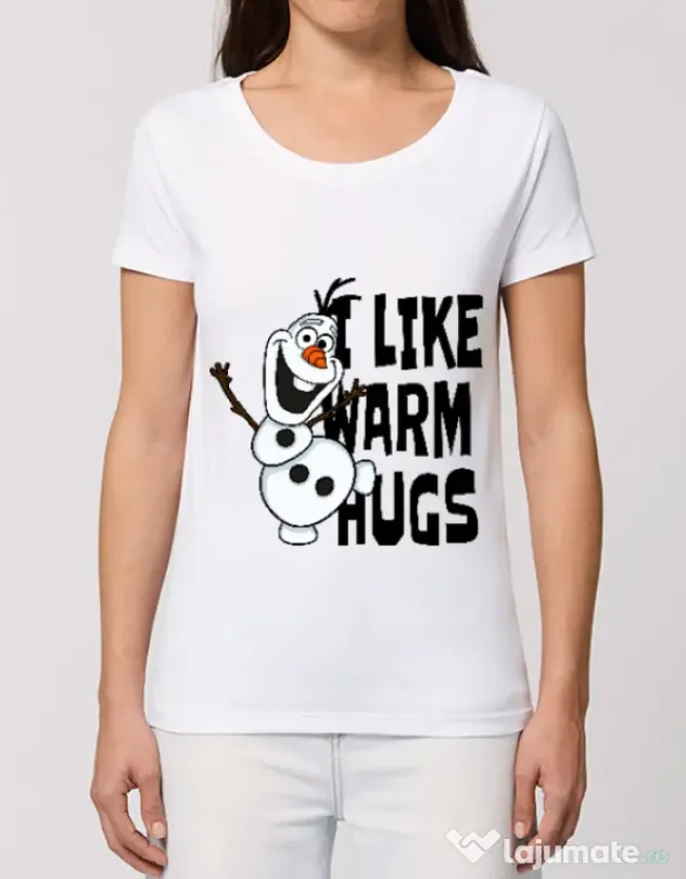 Tricou STANLEY STELLA dama I like warm hugs Alb