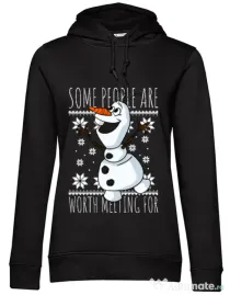 Hoodie dama cu gluga Worth melting for Negru
