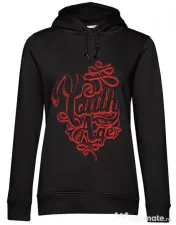 Hoodie dama cu gluga Youth has no age Negru