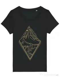 Tricou STANLEY STELLA dama Mountain waterfall Negru