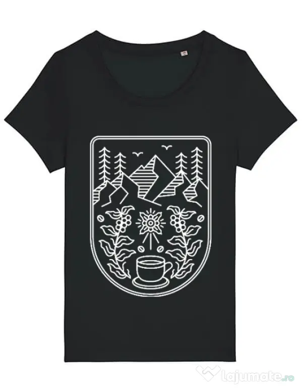 Tricou STANLEY STELLA dama Natural coffee Negru
