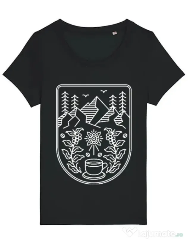 Tricou STANLEY STELLA dama Natural coffee Negru