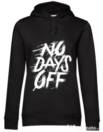 Hoodie dama cu gluga No days off Negru