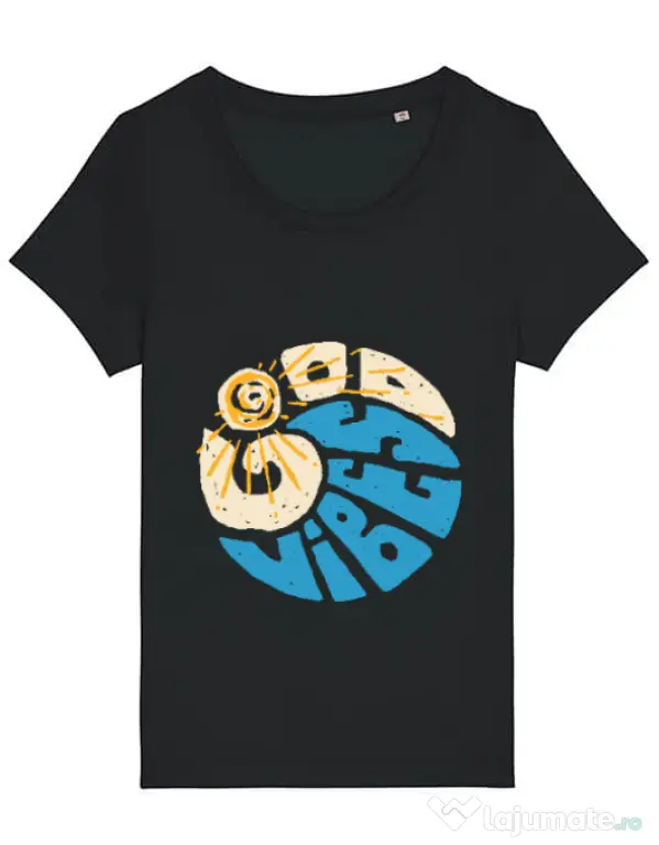 Tricou STANLEY STELLA dama Good vibes and wave Negru