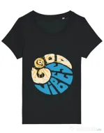 Tricou STANLEY STELLA dama Good vibes and wave Negru