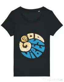 Tricou STANLEY STELLA dama Good vibes and wave Negru