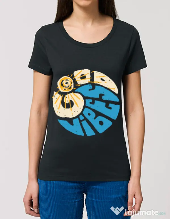 Tricou STANLEY STELLA dama Good vibes and wave Negru