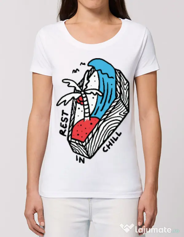 Tricou STANLEY STELLA dama Rest in chill Alb