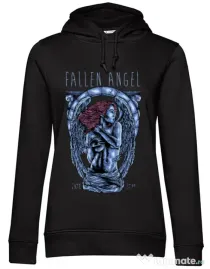 Hoodie dama cu gluga Fallen angel Negru