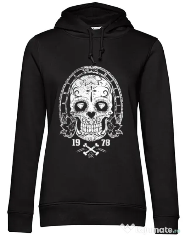 Hoodie dama cu gluga Diamond eyes Negru