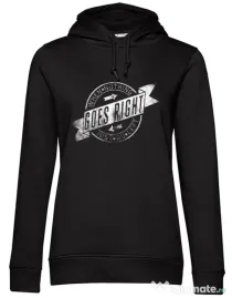 Hoodie dama cu gluga When nothing goes right Negru