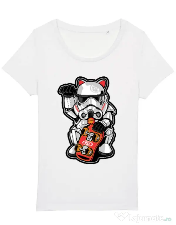 Tricou STANLEY STELLA dama Maneki trooper Alb