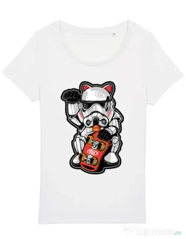 Tricou STANLEY STELLA dama Maneki trooper Alb