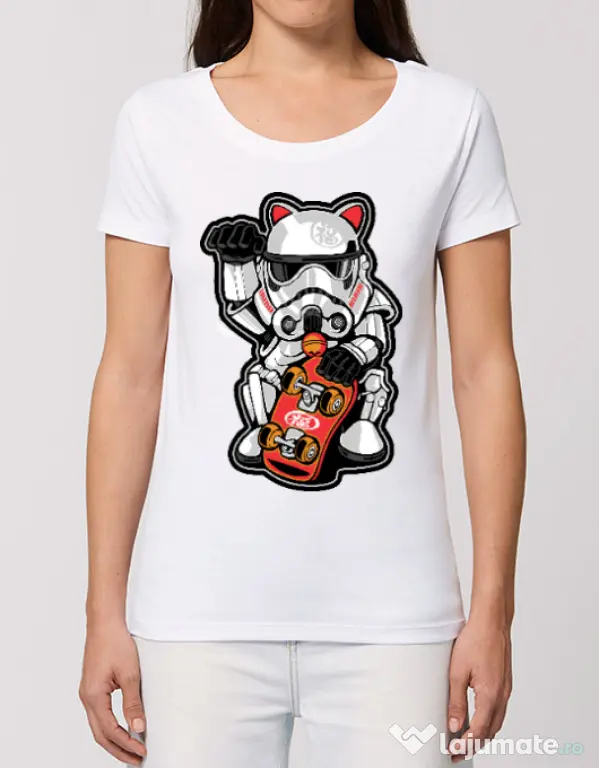 Tricou STANLEY STELLA dama Maneki trooper Alb