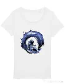 Tricou STANLEY STELLA dama Surfing in space Alb