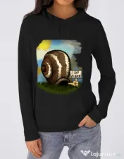 Hoodie dama cu gluga I stay home 2 Negru