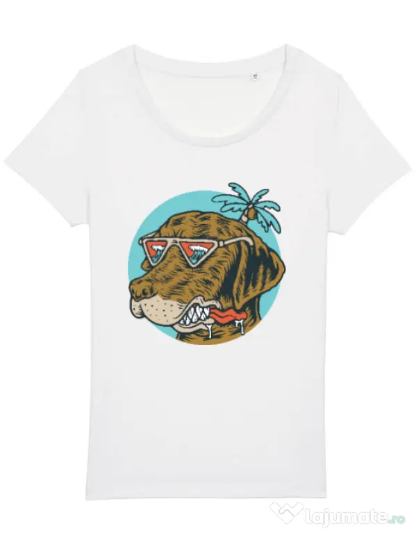 Tricou STANLEY STELLA dama Chill dog Alb