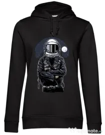 Hoodie dama cu gluga Astronaut rebel Negru