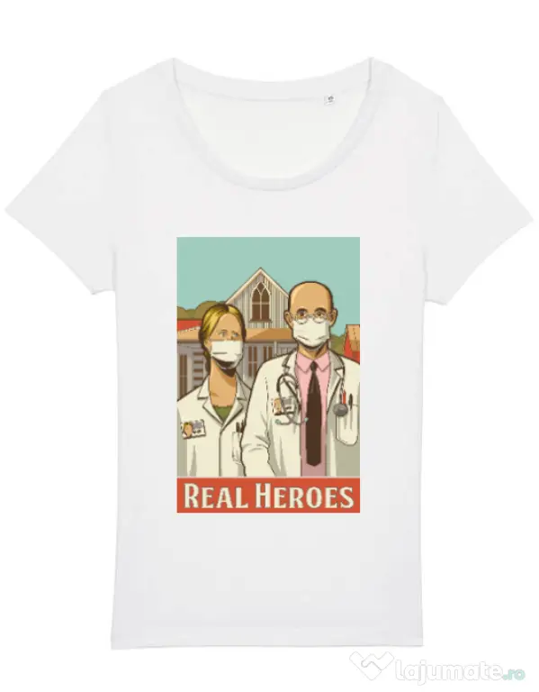 Tricou STANLEY STELLA dama Real heroes Alb