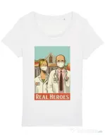 Tricou STANLEY STELLA dama Real heroes Alb