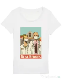 Tricou STANLEY STELLA dama Real heroes Alb