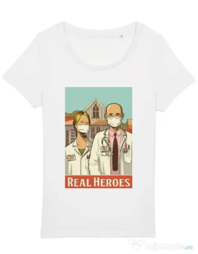 Tricou STANLEY STELLA dama Real heroes Alb