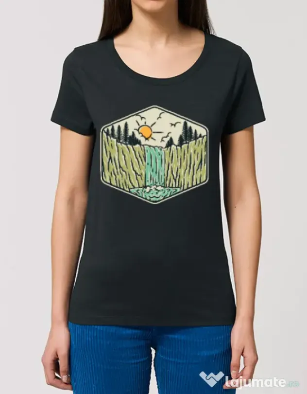 Tricou STANLEY STELLA dama Beauty waterfall Negru