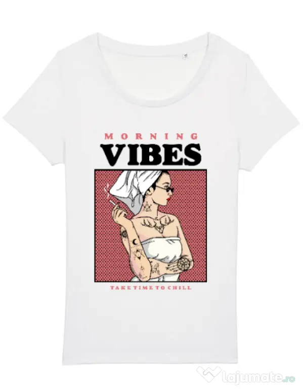 Tricou STANLEY STELLA dama Morning vibes Alb