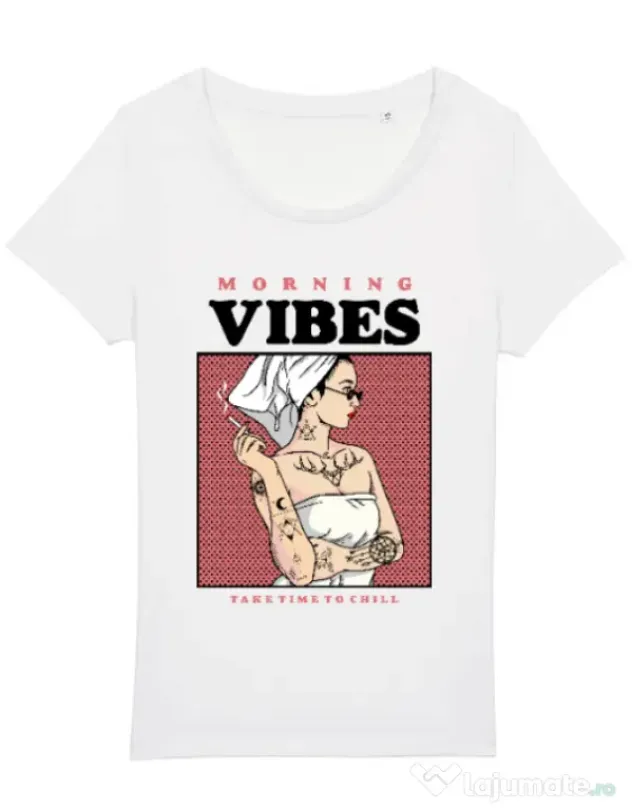 Tricou STANLEY STELLA dama Morning vibes Alb